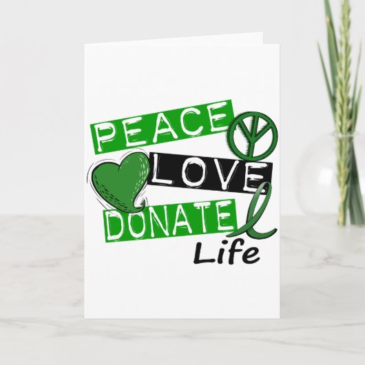 CARTE L'AMOUR DE LA PAIX DONNE LA VIE (Devant)