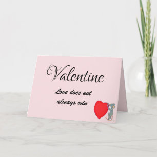 CARTE L'AMOUR DE LA SAINT-VALENTIN NE GAGNE PAS