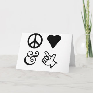 Carte L'amour de paix et obtiennent vos armes à feu