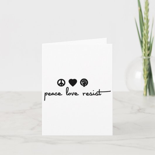 Carte L'amour de paix résiste (Devant)