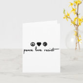 Carte L'amour de paix résiste (Fleur jaune)