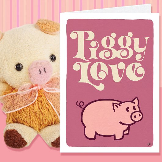 Carte L'amour des cochons vierge