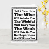 Carte L'Amour Des Dieux Est Pour Tous (Fleur jaune)