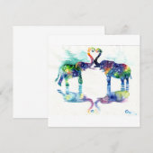 Carte L'amour des éléphants (Devant / Derrière)