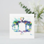 Carte L'amour des éléphants (Debout devant)