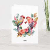 Carte L'amour des oiseaux (Dos)