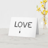 Carte L'amour dominos (Fleur jaune)