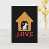 Carte L'amour du chien (Fleur jaune)