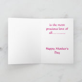 Carte L'Amour d'une mère... (Intérieur)