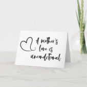 Carte L'amour d'une mère est inconditionnel et drôle (Devant)
