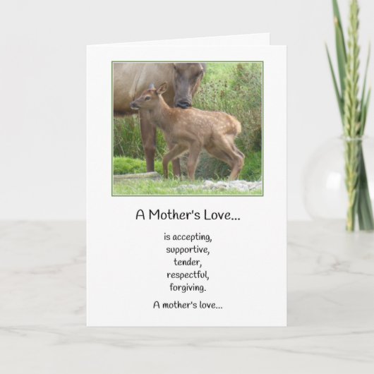 Carte L'Amour d'une mère...Nouveau bébé (Devant)
