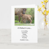 Carte L'Amour d'une mère...Nouveau bébé (Fleur jaune)