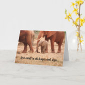 Carte L'Amour Eléphant Vient Dans Toutes Les Formes Et L (Fleur jaune)