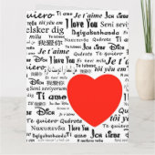 Carte L'amour en plusieurs langues  (Dos)