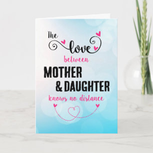 Carte L'amour entre mère et fille distance