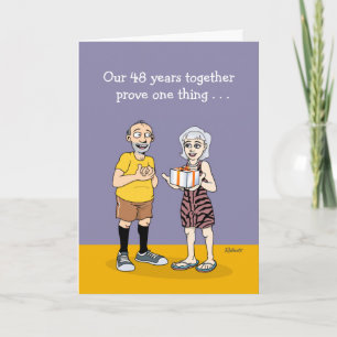 Carte L'amour est...48e anniversaire de Mariage