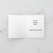 Carte "L'amour est" 5e anniversaire (Intérieur)