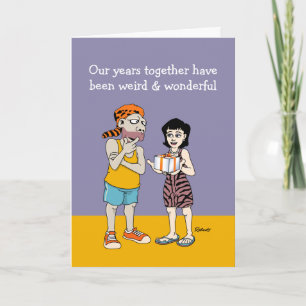 Carte L'amour est bizarre et merveilleux anniversaire