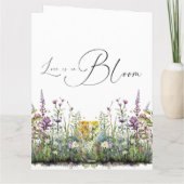 Carte L'amour est dans la Fête des mariées fleurie Fleur (Dos)