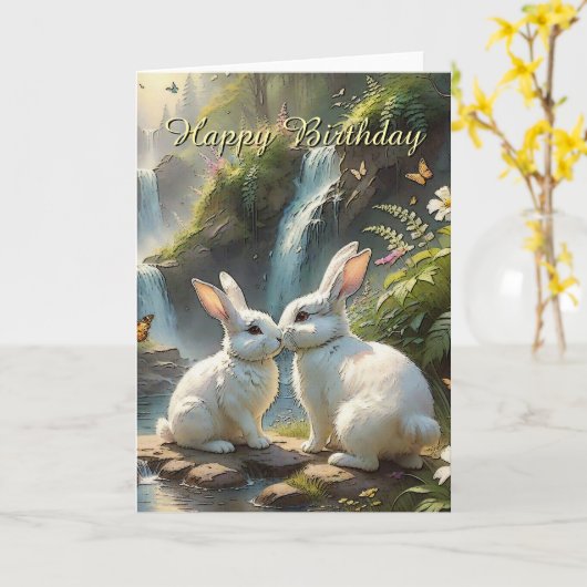 Carte L'amour est dans la fourrure (Fleur jaune)