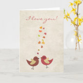 Carte L'amour est dans l'air (Fleur jaune)