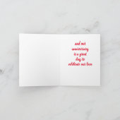 CARTE ***L'AMOUR EST DANS L'AIR POUR NOTRE ANNIVERSAIRE* (Intérieur)