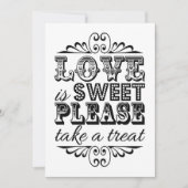 Carte L'amour est doux - Panneau Mariage noir & blanc (Devant)