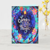 Carte L'amour est la chose la plus proche de l'Inspirété (Fleur jaune)