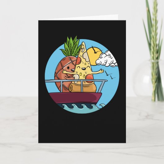 Carte L'amour est l'amour, pizza à l'ananas, Saint‑Valen (Devant)