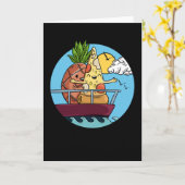 Carte L'amour est l'amour, pizza à l'ananas, Saint‑Valen (Fleur jaune)