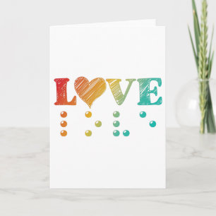 Carte L'amour est le braille aveugle