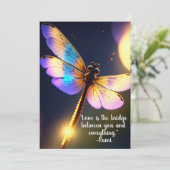 Carte L'amour est le pont Citation de la dragonfly Greet (Debout devant)