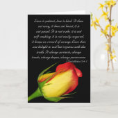 Carte L'amour est patient... (Fleur jaune)