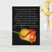 Carte L'amour est patient… (Fleur jaune)