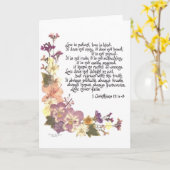 Carte L'amour est patient (Fleur jaune)