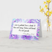 Carte L'amour est patient (Fleur jaune)