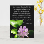 Carte L'amour est patient... (Fleur jaune)