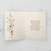 Carte L'amour est Patient Bible Mariage Félicitations (Intérieur)