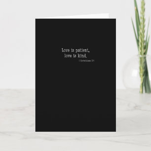 Carte L'amour est patient, l'amour est gentil, conceptio