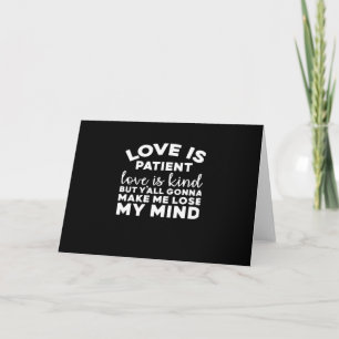 Carte L'amour est patient, l'amour est gentil, drôle mar