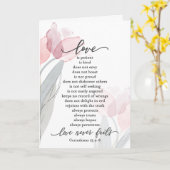 Carte L'amour est patient Tulipes roses bibliques mariag (Fleur jaune)