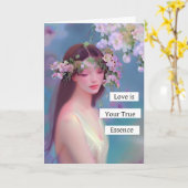 Carte L'amour est votre véritable essence | Fée comme an (Fleur jaune)