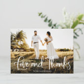 Carte L'Amour Et Merci Beau Merci Mariage Photo (Debout devant)