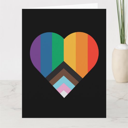 Carte L'amour LGBT+pride. drapeau arc-en-ciel (Devant)