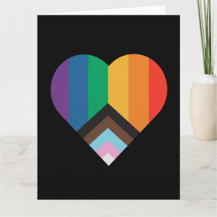 Carte L'amour LGBT+pride. drapeau arc-en-ciel