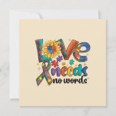 Carte L'amour n'a pas besoin de mots - Sensibilisation s (Devant)