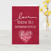 Carte L'amour n'a pas besoin d'interprétation (Fleur jaune)