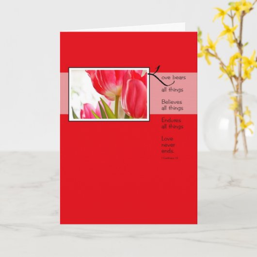 Carte L'amour ne finit jamais (Fleur jaune)