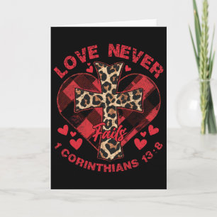 Carte L'amour ne manque jamais 1 Corinthiens 138 Verset