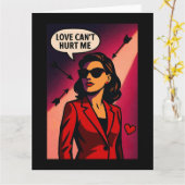 Carte L'amour ne peut pas me blesser – Saint-Valentin Em (Fleur jaune)